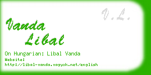 vanda libal business card